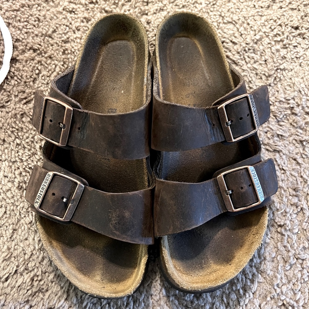 dark brown oiled leather arizonas